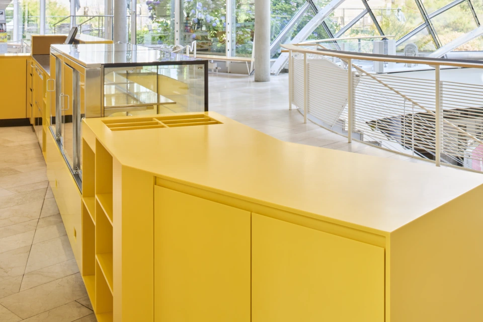 Detail Verarbeitung Banana Yellow Hi Macs