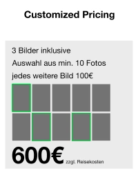 Infografik Customized Pricing Architekturfotografie für Hersteller