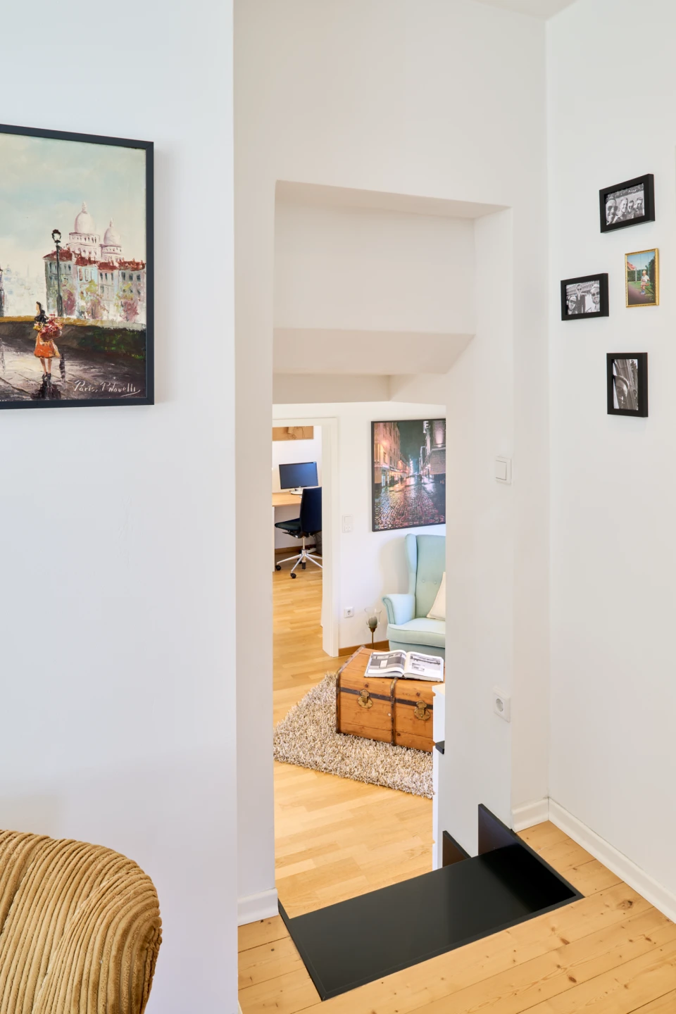 Detail Treppe Verbindung Gebäudeteile