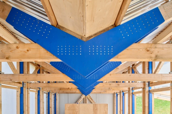 Konstruktionsdetail Haus am See in Holzbauweise