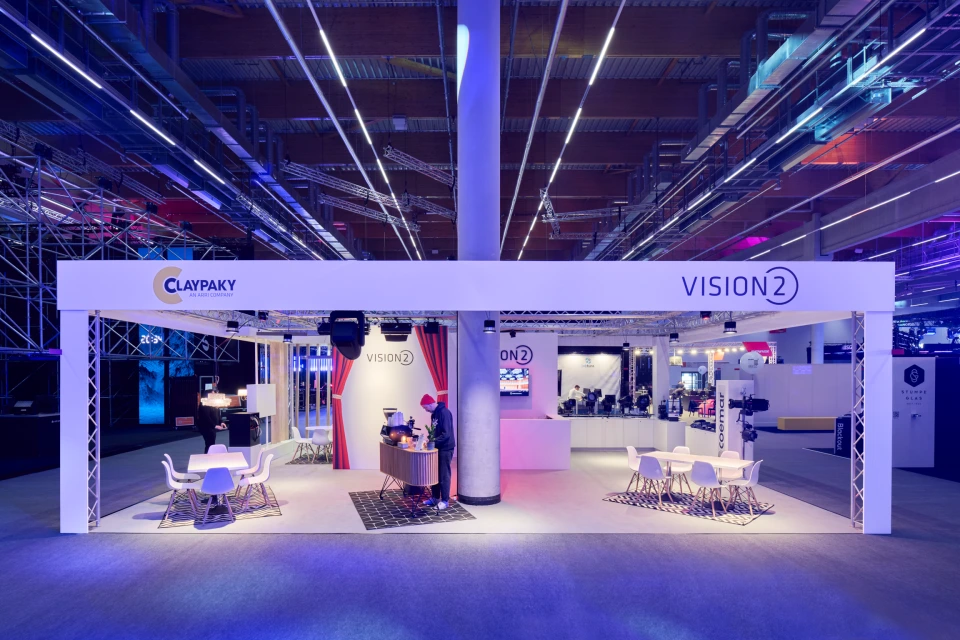 Messestand Vision2 GmbH Prolight + Sound