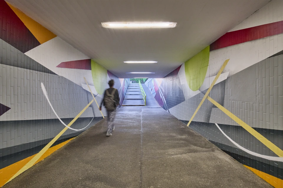 Fußgängertunnel Morgenrot Blickrichtung wohngebiet