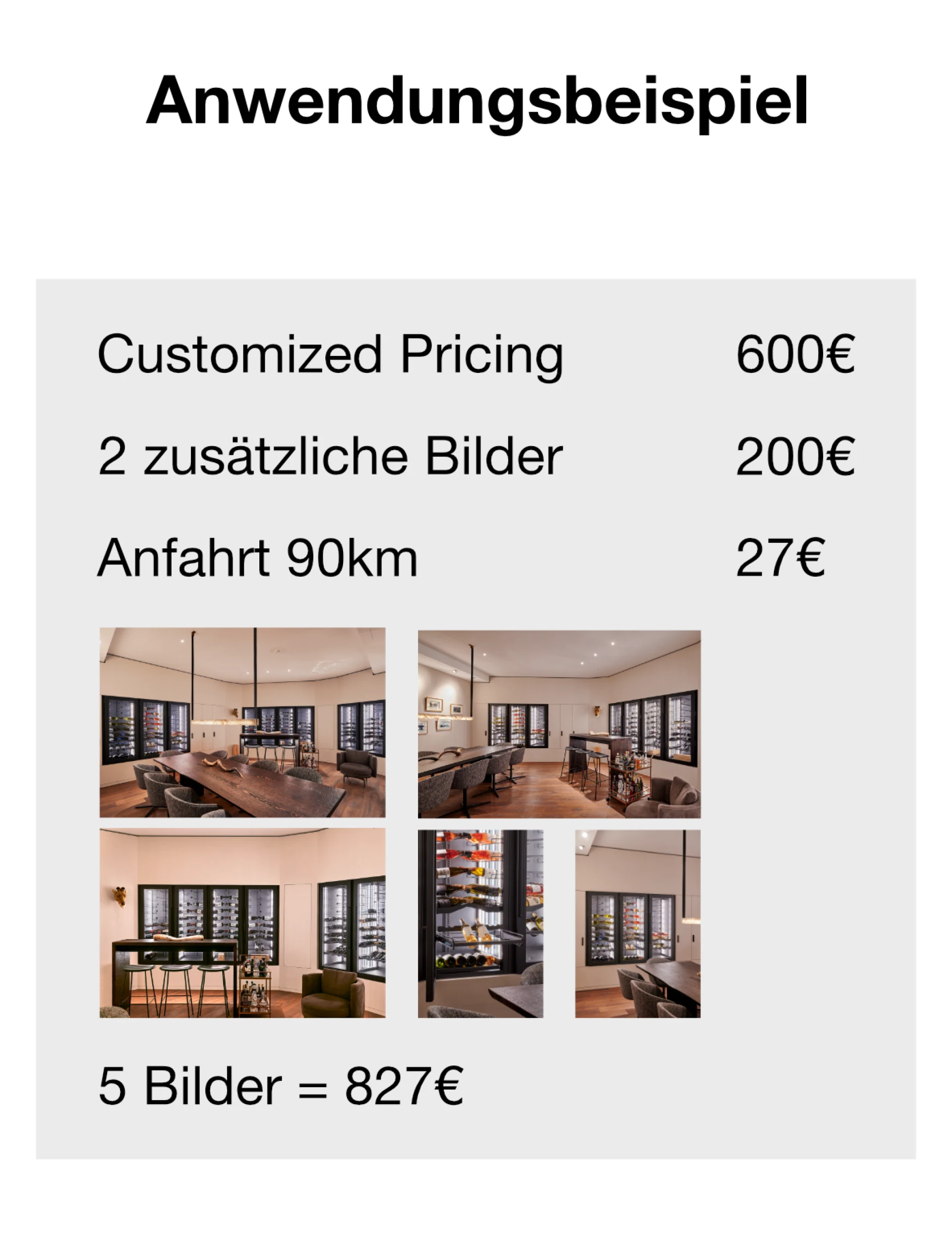 Anwendungsbeispiel Rechnung Customized Pricing