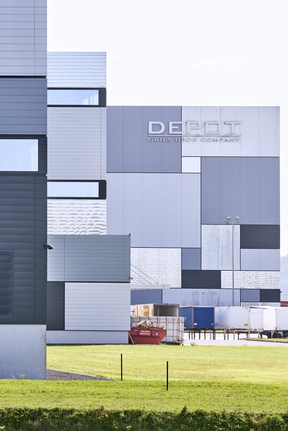 Detail Architekturfotografie Staffelung Gebäudeteile