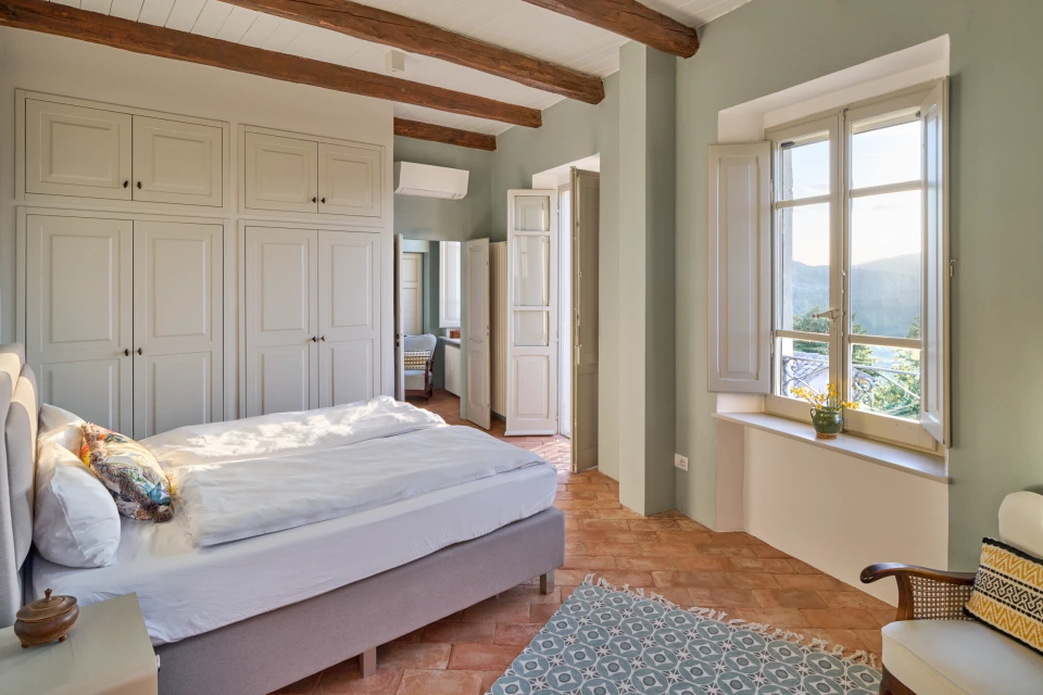 Schlafzimmer mit Ausblick