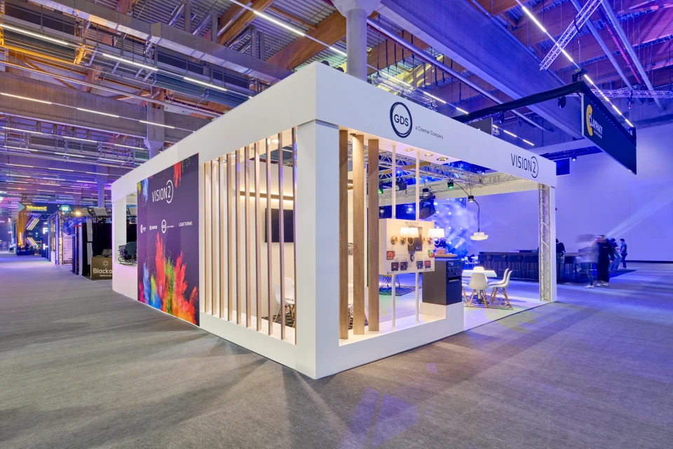 Rückansicht Messestand